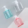 Garrafas de armazenamento 15 pcs shampoo garrafa quadrada pet plástico vazio branco claro rosa cosmético recarregável condicionador de cabelo bomba de loção 250ml