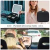 Travel Makeup Bag with Mirror of LED Lighted with Adjustable Dividers with Detachable 10x Magnifying Mirror 240103