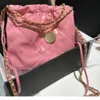 Bolso de mano con perlas, bolso de playa de piel de becerro dorado, bolsos de hombro de Metal para mujer, cartera con cadena de compras de alta capacidad, bolso de mujer