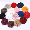 Decorative Flowers 5Pcs 3.2" 8.2CM Artificial Camellia DIY Fabric Flower For Wedding Handmade Scrapbooking Headdress Crafts Garment Decor