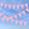 Party Decoration 59Ft Long Pink Pennant Banner Flags Blank String Haning DIY Burnting Girls Decorations Festival Celebration Birthday