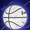 Palla da basket riflettente in PU, misura 7, regalo per basketbol luminoso per interni ed esterni 240103