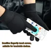 Autumn and Winter Men's and Women's Warm Cotton Gloves Touch Screen Fishing Cycling Running Fitness PVC Non-slip Wind Waterproof 240104