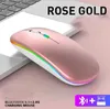 Rechargeable Wireless Bluetooth Mice With 2.4G receiver 7 color LED Backlight Silent Mice USB Optical Office Gaming Mouse for Computer Desktop Laptop PC Game