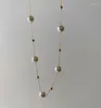 Colares de pingente delicado titânio aço estrelado pérola colar para mulheres festa jóias belos presentes