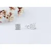 Affordable 14k Hip Hop Iced Square Lab Grown Diamond Earrings Stud Price