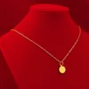 Aangepaste 24 Karat Chain 100 Procent Pure 24K Saudi 999 Solid Gold Hanger Ketting Vrouwen Sieraden