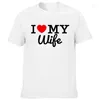 T-shirts pour femmes pour l'aimer / son imprimé Couples Chemise Amant T-shirt pour femmes Casual Top Tshirt Hommes T-shirts Valentine Couple Vêtements