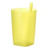 Water Bottles Fashion Kids Cup Integrated Drink One-Piece Straw Bottle Translucent Leak-proof Mug For Outing