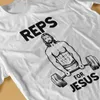 Heren T-shirts T-shirt Reps For Jesus Awesome katoenen T-shirt korte mouw ronde hals kleding 6XL