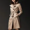 Autumn Brand Women Trench Coat Long Windbreaker Europe America Fashion Trend Double Breasted Slim Long Trench 240104