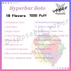 Factory wholesale Hyperbar Boto 7000 Puff Disposable Vape Pen 2% 5% Level 16ml Pre-filled Pod 500mAh Rechargeable Battery 7K E Cigarette 18 Flavors In Stock