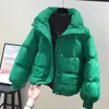 여자 겨울 재킷 다운 후드 자수 자수 다운 재킷 따뜻한 파카 코트 페이스 재킷 여러 컬러 인쇄 재킷