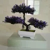 Decorative Flowers Mini Simulation Tree Potted Plants Realistic Pine Design Fake Home Office Tabletop Ornament Living Room Desk Decor