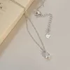 Подвески из стерлингового серебра 925 пробы, ожерелье с прозрачным камнем, волнистая цепочка, элегантный геометрический узор для женщин и девушек, ювелирные изделия, подарок, оптовая продажа