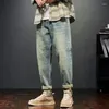 Men's Jeans Trousers Tapered Cargo For Men Straight Aesthetic Male Cowboy Pants Oversize Xs 2024 Fashion Kpop Autumn Clothing Original