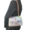 Mini bolso de mujer con purpurina brillante y arcoíris, bolso cruzado con lentejuelas coloridas, 240103