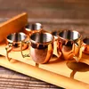 Bar Mini Moscow Mule Tassen Kreative Cocktail Tasse Kleine Kupfer Tassen Edelstahl Shot Becher LT748