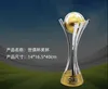 Gold Silver Plated Harts Club World Trophy Soccer Crafts Cup Football Fans för samlingar och souvenirstorlek 41,5 cm