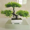 Decorative Flowers Mini Simulation Tree Potted Plants Realistic Pine Design Fake Home Office Tabletop Ornament Living Room Desk Decor