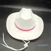 Baskers basker cowboy hatt bred brim riddare för disco house cocktail fester semester enkel komiker skådespelare