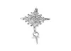 Drop Pearl Pendant Cubic Zirconia 925 Srebrne mocowania do Dangle Pearl DIY Jewelry 5 sztuk1814001