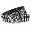 Belts Stylish Unisex Punk Rivet Belt - Fashion PU Leather Trendy Street Wear Accessory For Men & Women