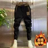 MAN CORDUROY Spectpants الخريف شتاء الرجال الركض الفضفاضة أزياء أزياء الشوارع غير الرسمية سروال الحريم زائد الحجم بنطلون الموضة 240103