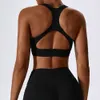 Lu Align Lu Yoga Colete Sutiã Esportivo Top Feminino Ginásio Sexy Esportes Apertado Sutiã Esportivo Fitness Feminino Cueca de Treino Almofada de Peito Removível Sutiã Anti-vibração LL Limão