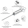 Meat Marinade Injector Kit Seasoning Injectors Stainless Steel Cooking Syringe Injection With 25 Needles 240103