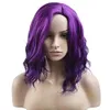 Perucas curto encaracolado bob peruca encantadora mulheres meninas praia onda perucas para cosplay mix roxo