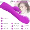 Vibratorer kanin vibrator dubbla motoriska sexleksaker för kvinnor g spot vagina klitor