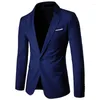 Erkek Suit Zarif Ceket Blazer Erkek Takım 2024 Mor One Düğme İnce Uygun Resmi Düğün İş Smokin