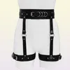 Nxy Sm Bondage Women Leather Bdsm Leg Harness Garter Belts Erotic Adult Sex Products 2204269548325