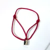 Designer-Schmuck, kleines Schloss, Charm-Armbänder, Paar-Armband, Edelstahl, Handseil, Schwarz, Rot, Rosa, Blau, viele Farben, Handschlaufe, modische Geschenke, Weihnachtsgeschenk