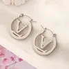 Boucles d'oreilles de créateur en argent plaqué or, boucles d'oreilles de luxe, bijoux à la mode pour femmes, fête de mariage, cadeau d'amour