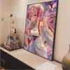 Genshin Impact Yae Miko Anime Poster Kraft Paper Retro Poster Wall Art Pittura Ricerca Retro Pittura decorativa 240104