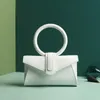 Waist Bag Envelope Spring/Summer Internet celebrity Yuko Xiaojing's Same Ring Candy Color Handbag Single Shoulder Diagonal Cross white