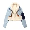 Ковбойская короткая куртка из овечьей шерсти, модная, с подкладкой из хлопка, с лацканами и длинными рукавами, с бахромой, повседневная куртка, пальто, дизайнерское женское пальто 2P875