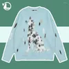 Männer Pullover Harajuku Lose Cartoon Gestrickte Mann Frau Winter Lustige Spot Hund Jacquard Stricken Pullover Y2k Straße Casual Paar Jumper