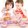 Girls Toys DIY Pretend Play Toy Simulation Tea Food Cake Set Play House Kitchen Afternoon Tea Game Toys Gifts For Children Kids 240104