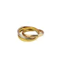 Karte plus Drei-Ring-Ring dreifarbiger Ring Modetrend Edelstahl-Titan-Stahlring