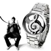 Montres-bracelets 2022 Mode et décontracté Note de musique Notation Montre en acier inoxydable Montre-bracelet pour hommes Femmes Argent Watches287j