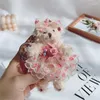 Portachiavi squisito abito da sposa portachiavi orso donna ragazza animale carino bambola di peluche portachiavi portachiavi borsa di moda coreana ciondolo regalo