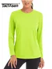 TACVASEN UPF 50 T-shirt estive ad asciugatura rapida T-shirt da donna Performance Protezione solare Protezione UV T-shirt a maniche lunghe Pullover da bagno Top 240103