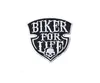 BIKER FOR LIFE MC Club Patch brodé taille avant pour vêtements fer sur applique 1609541