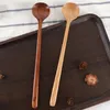 Spoons 2 Pcs Mixing Spoon Oatmeal Wooden Cutlery Dessert Mini Soup Teaspoon Household Stirrer