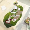 Teppiche Grüner handgemachter 3D-Tufting-Bereichsteppich Nordic Big Size Nachttischteppich Dekoratives Wohnzimmer Villa