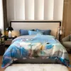 Ensembles de literie Impression numérique 3D Blue Fantasy Super Soft Ensemble confortable Housse de couette Linge de lit Drap-housse Taies d'oreiller Textiles de maison