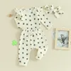 Clothing Sets Infant Baby Girl St Patrick S Day Outfits Waffle Long Sleeve Romper Clover Bodysuit Pants Headband Set